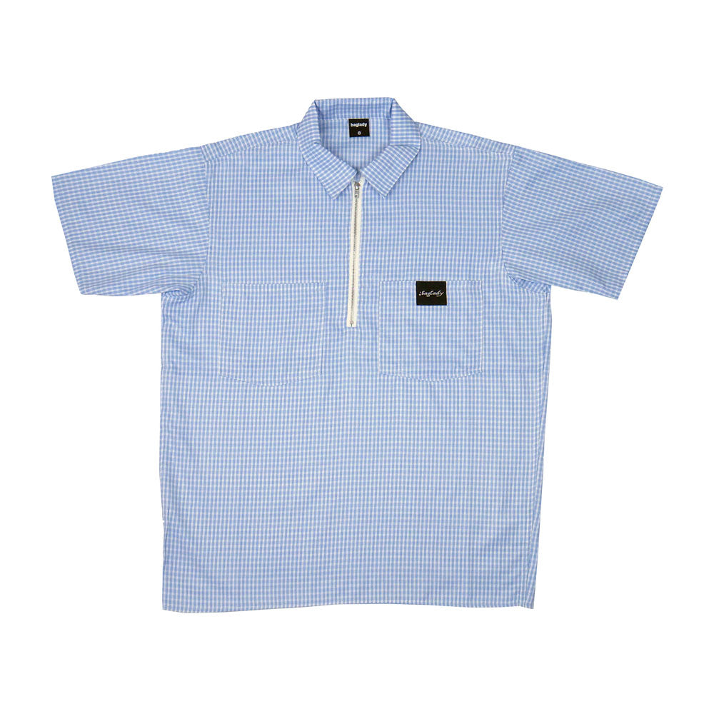Baglady 'Workwear' Plaid Shirt (Light Blue)