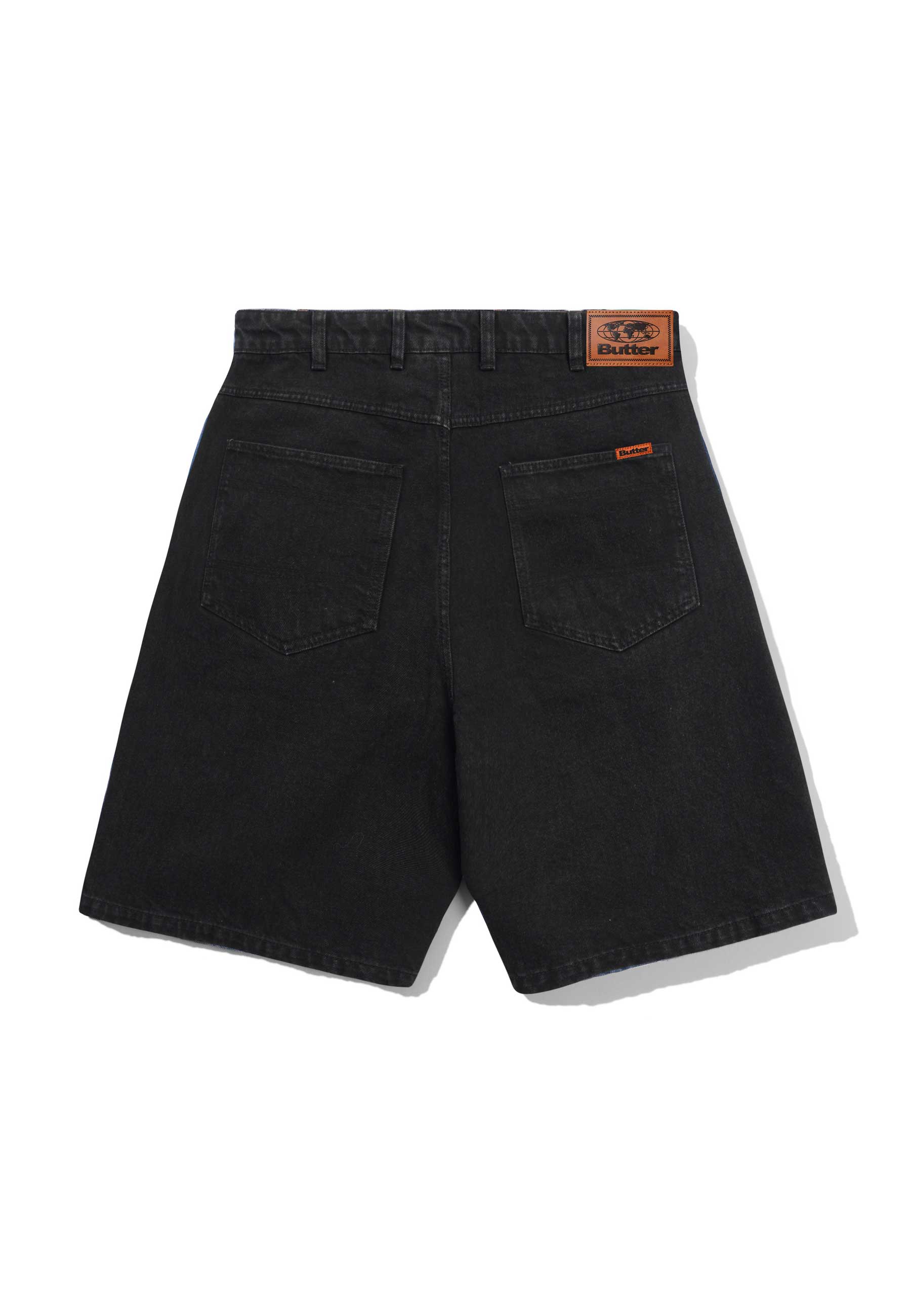 Butter Goods Baggy Denim Shorts (Flat Black)