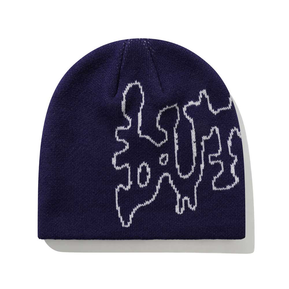 Butter Goods 'Blotch' Skully Beanie (Navy)