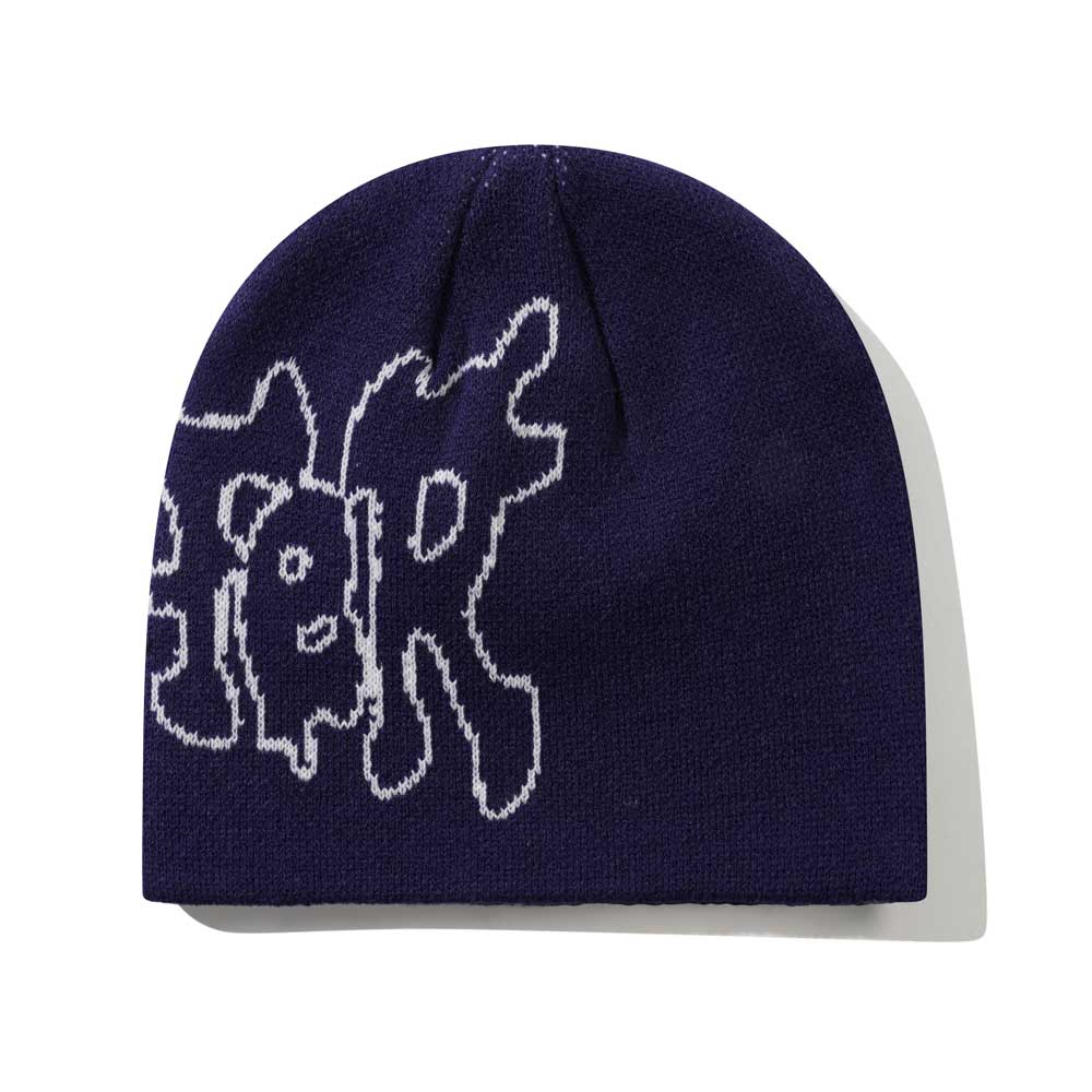 Butter Goods 'Blotch' Skully Beanie (Navy)