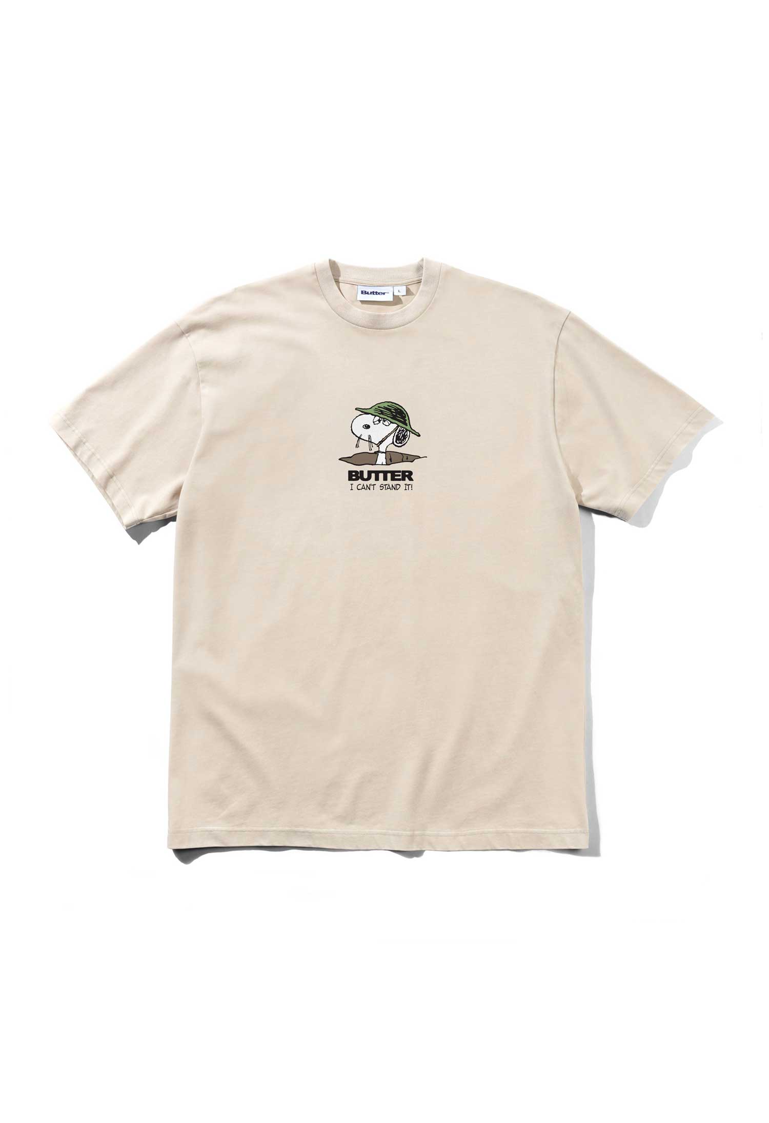 Butter Goods X Peanuts 'Can't Stand It' T-Shirt (Washed Sandstone)