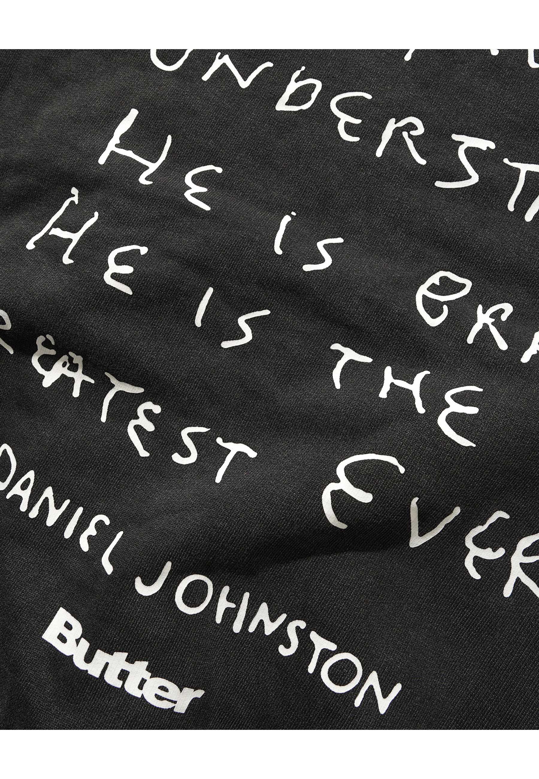Butter Goods X Daniel Johnston 'Enemy' Hood (Distressed Washed Black)