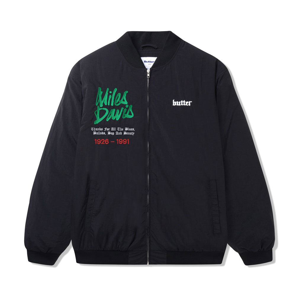 Butter Goods X Miles Davis Bomber Jacket (Black)