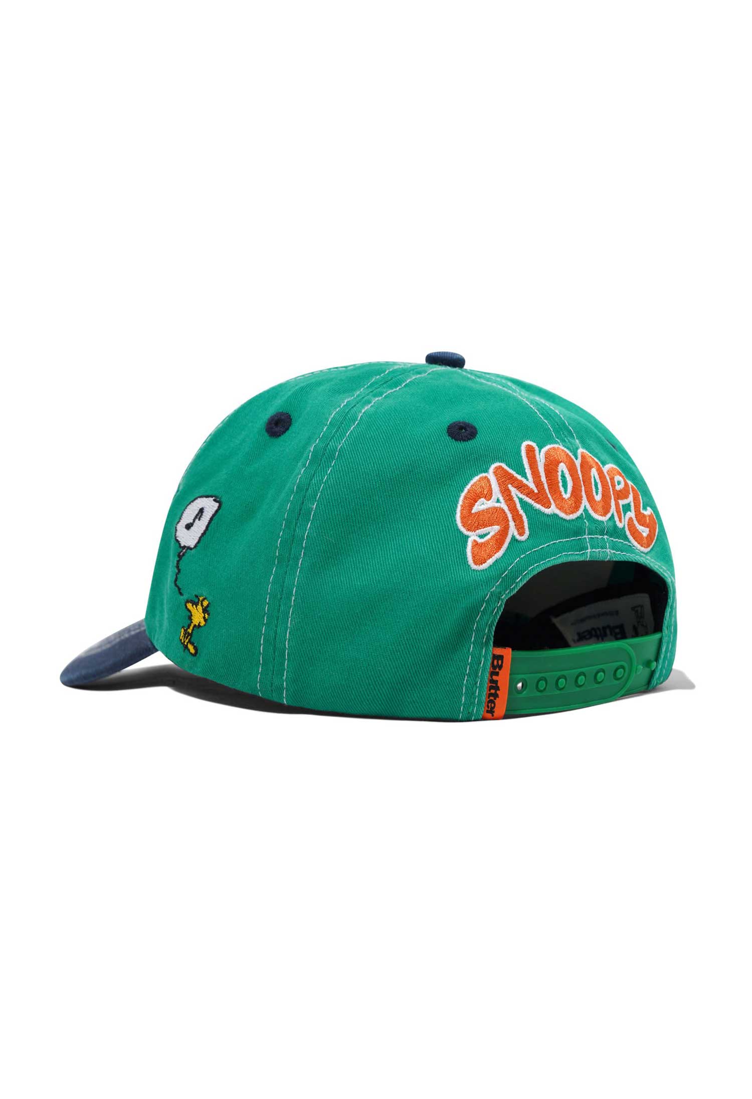 Butter Goods X Peanuts 'Music' Snapback Cap (Kelly Green / Navy)