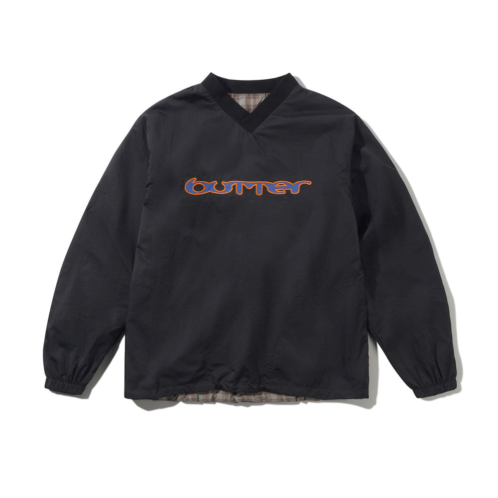 Butter Goods 'Dugout' Reversible Pullover Crew (Black / Stone)