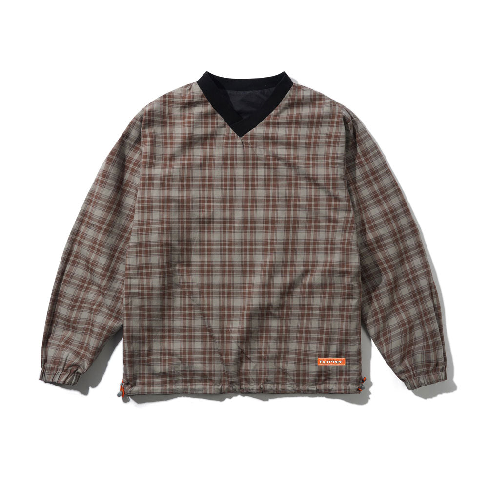 Butter Goods 'Dugout' Reversible Pullover Crew (Black / Stone)