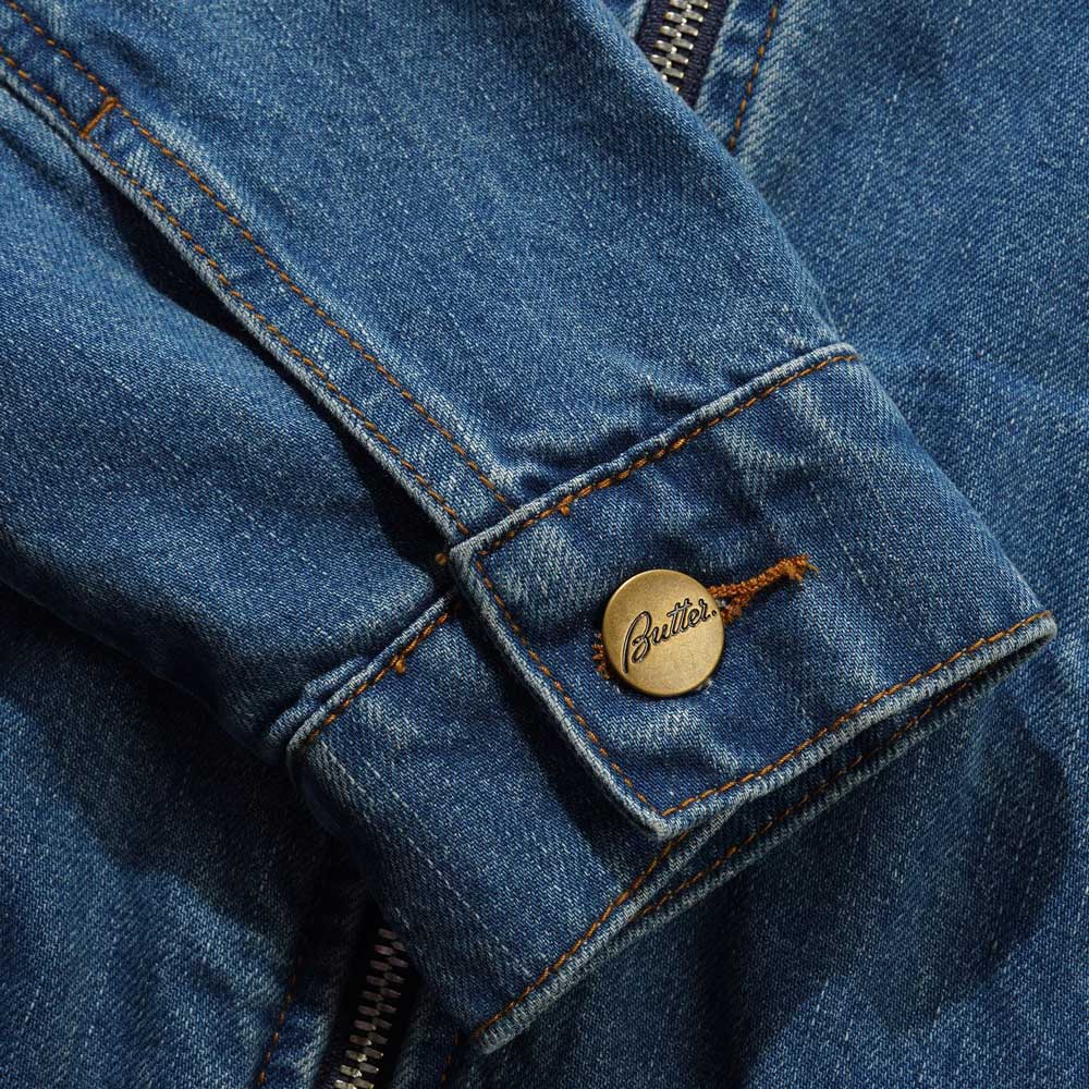 Butter Goods X Peanuts 'Spike' Jacket (Distressed Indigo)