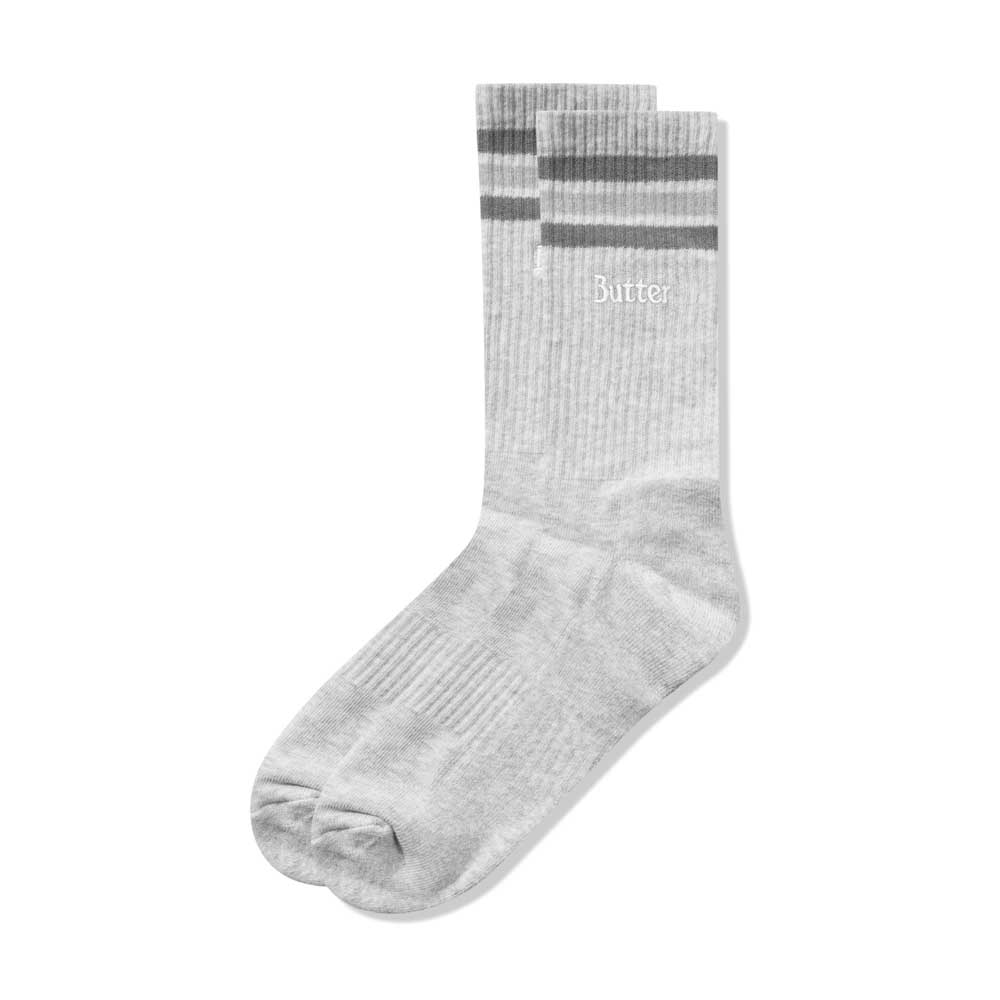 Butter Goods 'Stripe' Socks (Ash Grey)