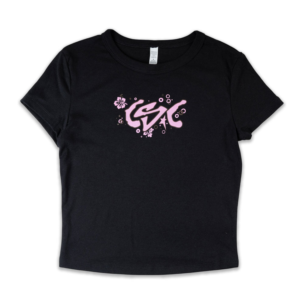 CSC 'Flowers' Girls T-Shirt (Black)
