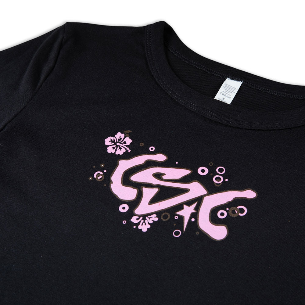 CSC 'Flowers' Girls T-Shirt (Black)