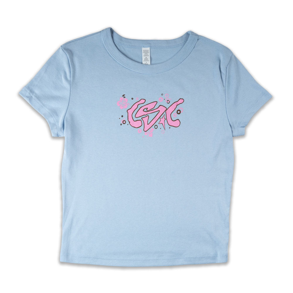 CSC 'Flowers' Girls T-Shirt (Baby Blue)