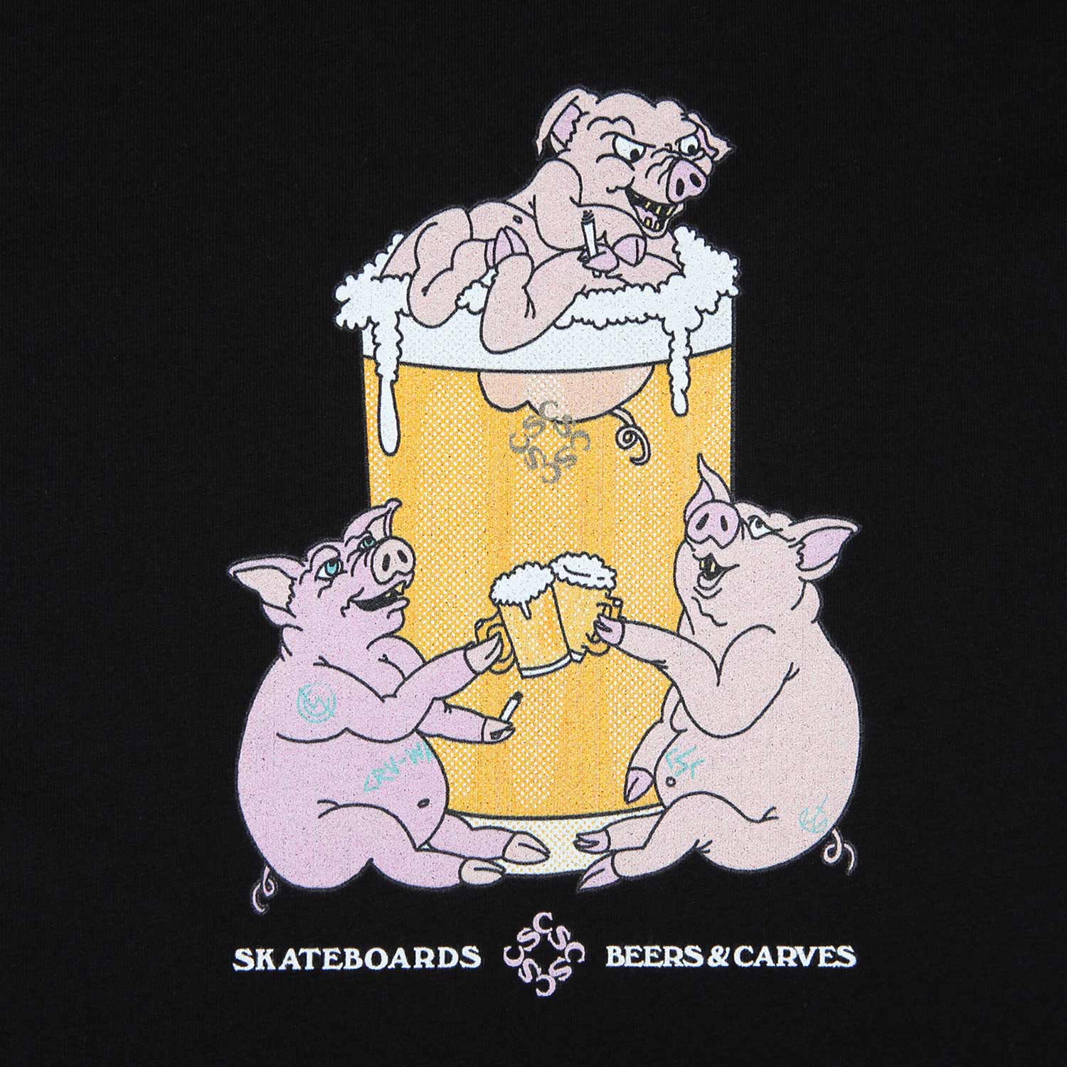 Carve Wicked X CSC 'King of Pigs' T-Shirt (Black)