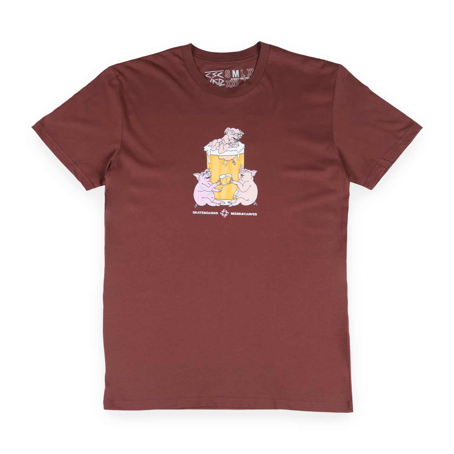 Carve Wicked X CSC 'King of Pigs' T-Shirt (Brown)