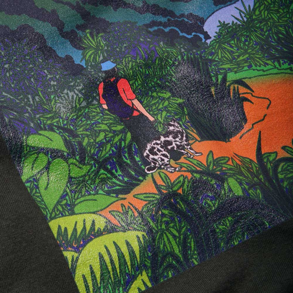 Skateboard Cafe 'Mountains' T-Shirt (Forest Green)