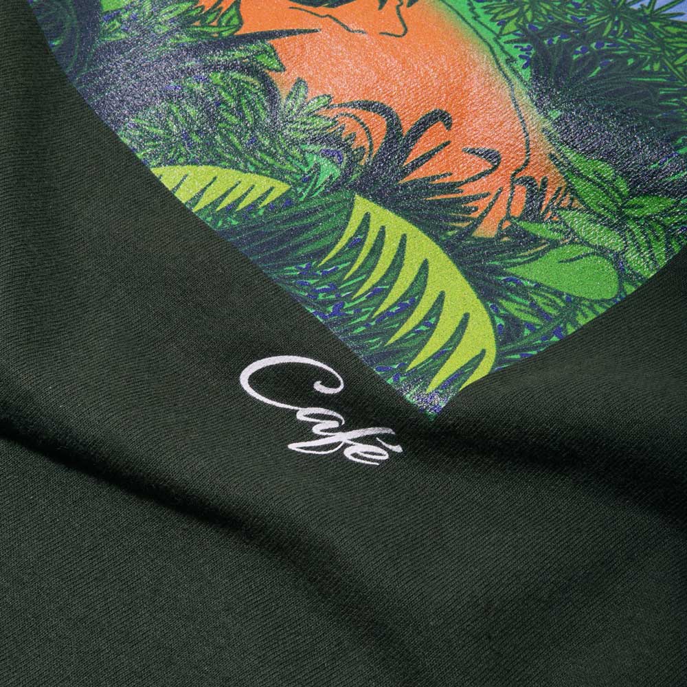 Skateboard Cafe 'Mountains' T-Shirt (Forest Green)