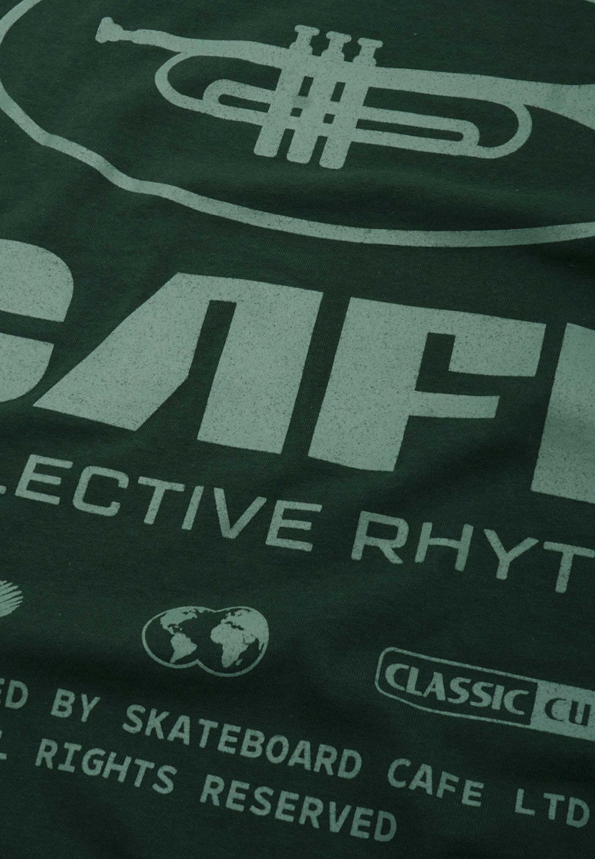 Skateboard Cafe 'Collective Rhythm' T-Shirt (Forest Green)