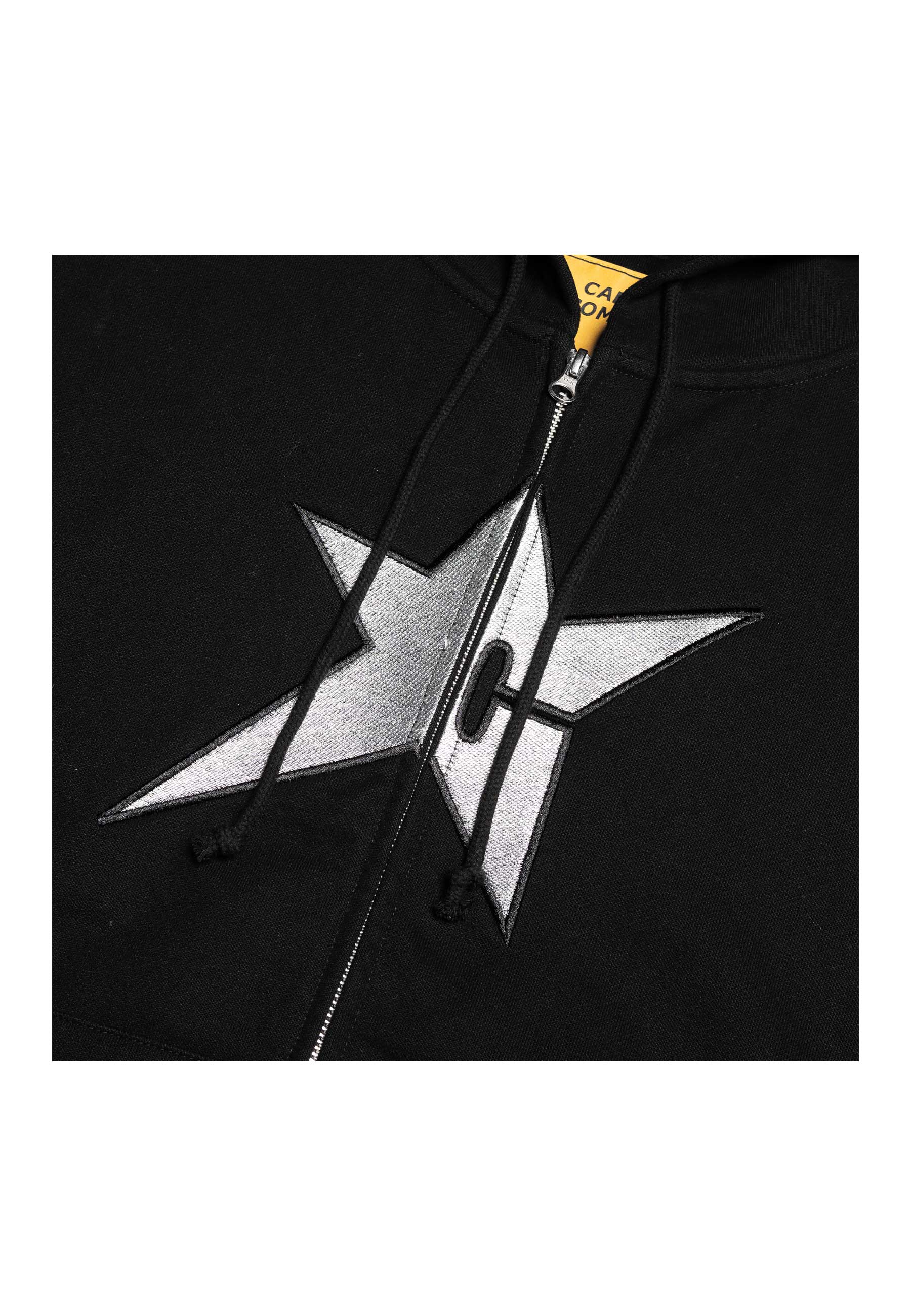 Carpet Company 'Metallic C-Star' Zip-Up Hood (Black)