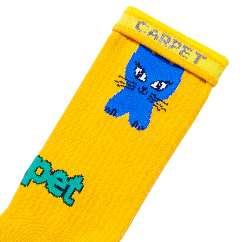 Carpet Company 'Cat' Socks (Yellow)