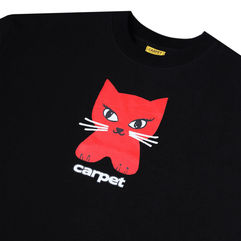 Carpet Company 'Cat' T-Shirt (Black)