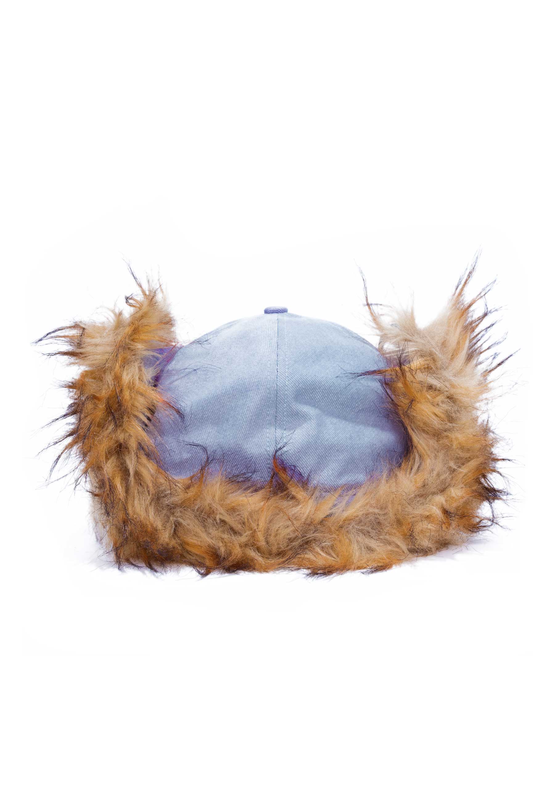 Carpet Company 'C-Star' Fur Cap (Light Denim)