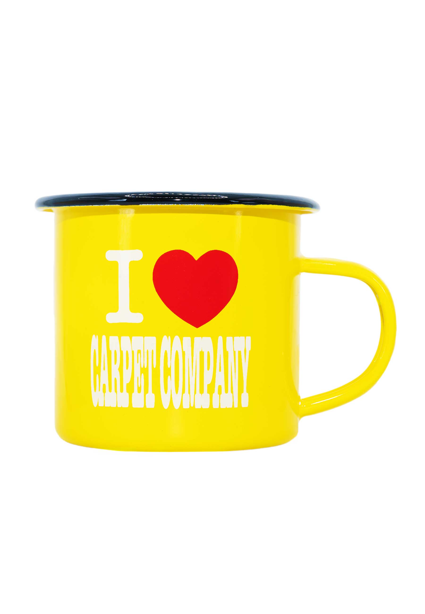 Carpet Company 'I Love Carpet' Camper Mug (Yellow)