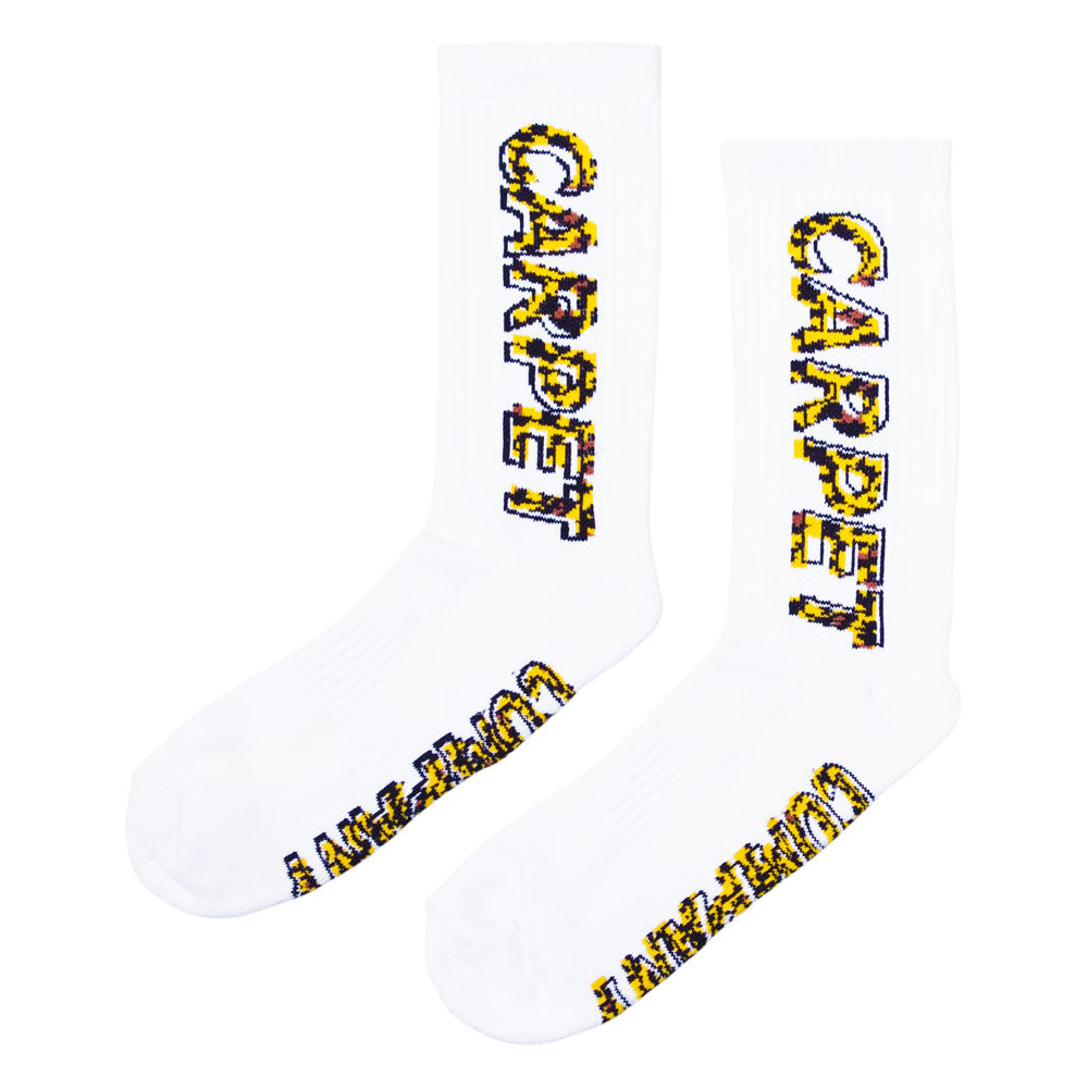 Carpet Company 'Cheetah Misprint' Socks (White)