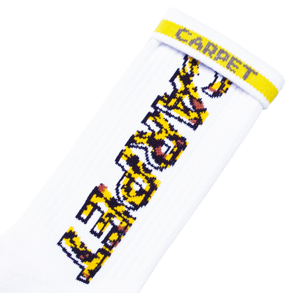 Carpet Company 'Cheetah Misprint' Socks (White)