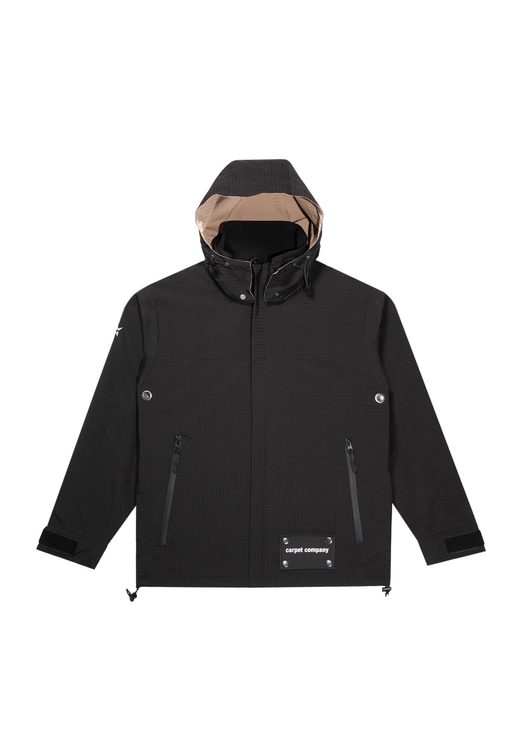 Carpet Company 'Reversible Hood' Rain Jacket (Black)
