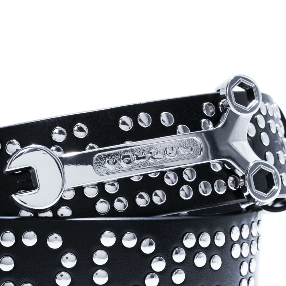 Carpet Company Riveted Leather Belt (Black)