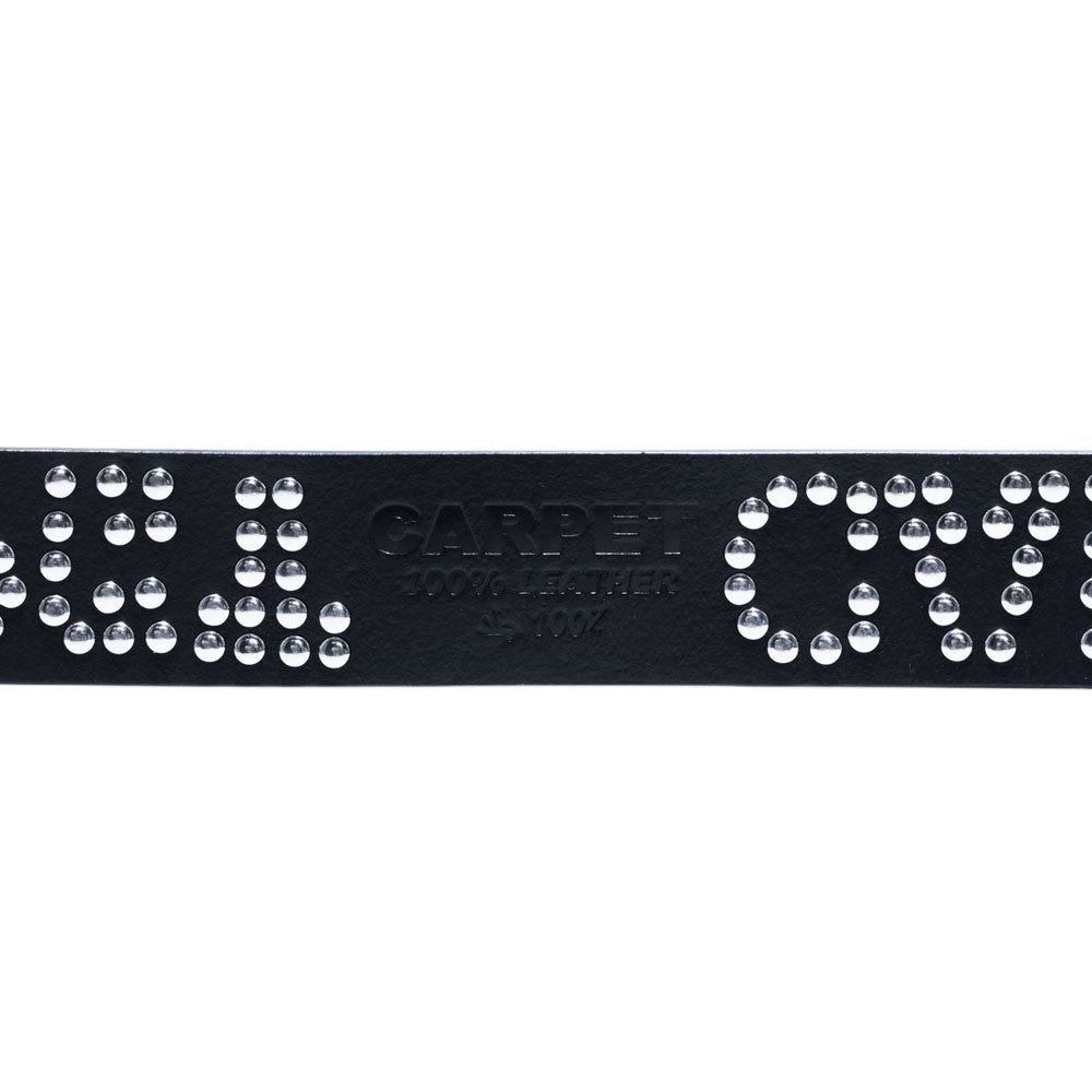 Carpet Company Riveted Leather Belt (Black)