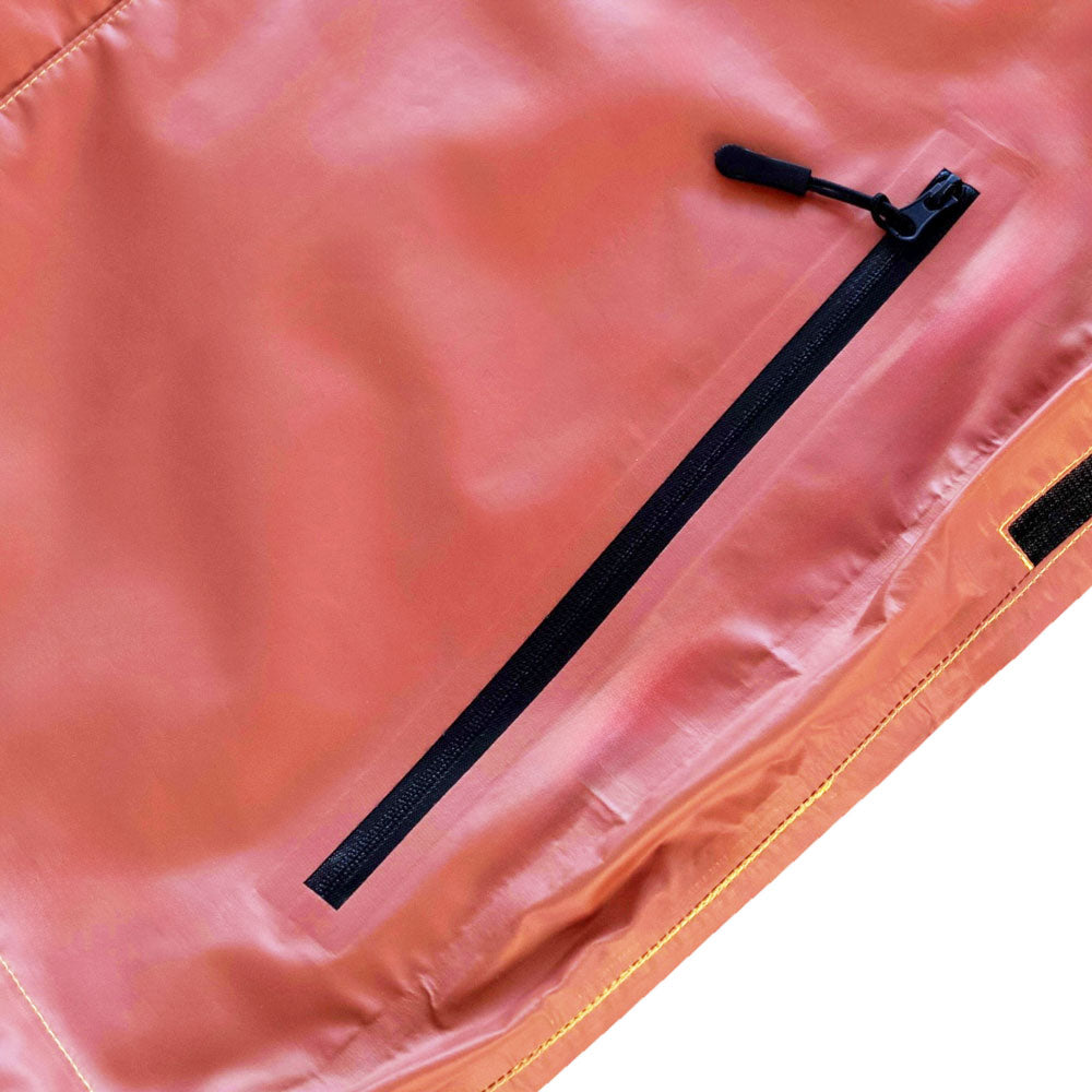 Carpet Company 'Thermal' Rain Jacket (Brown / Yellow)