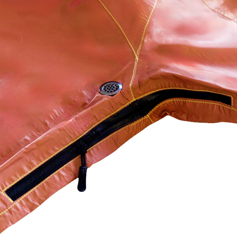 Carpet Company 'Thermal' Rain Jacket (Brown / Yellow)