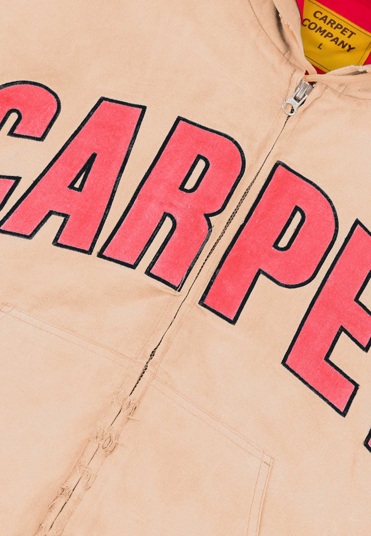 Carpet Company 'Battered Varsity' Work Jacket (Brown)