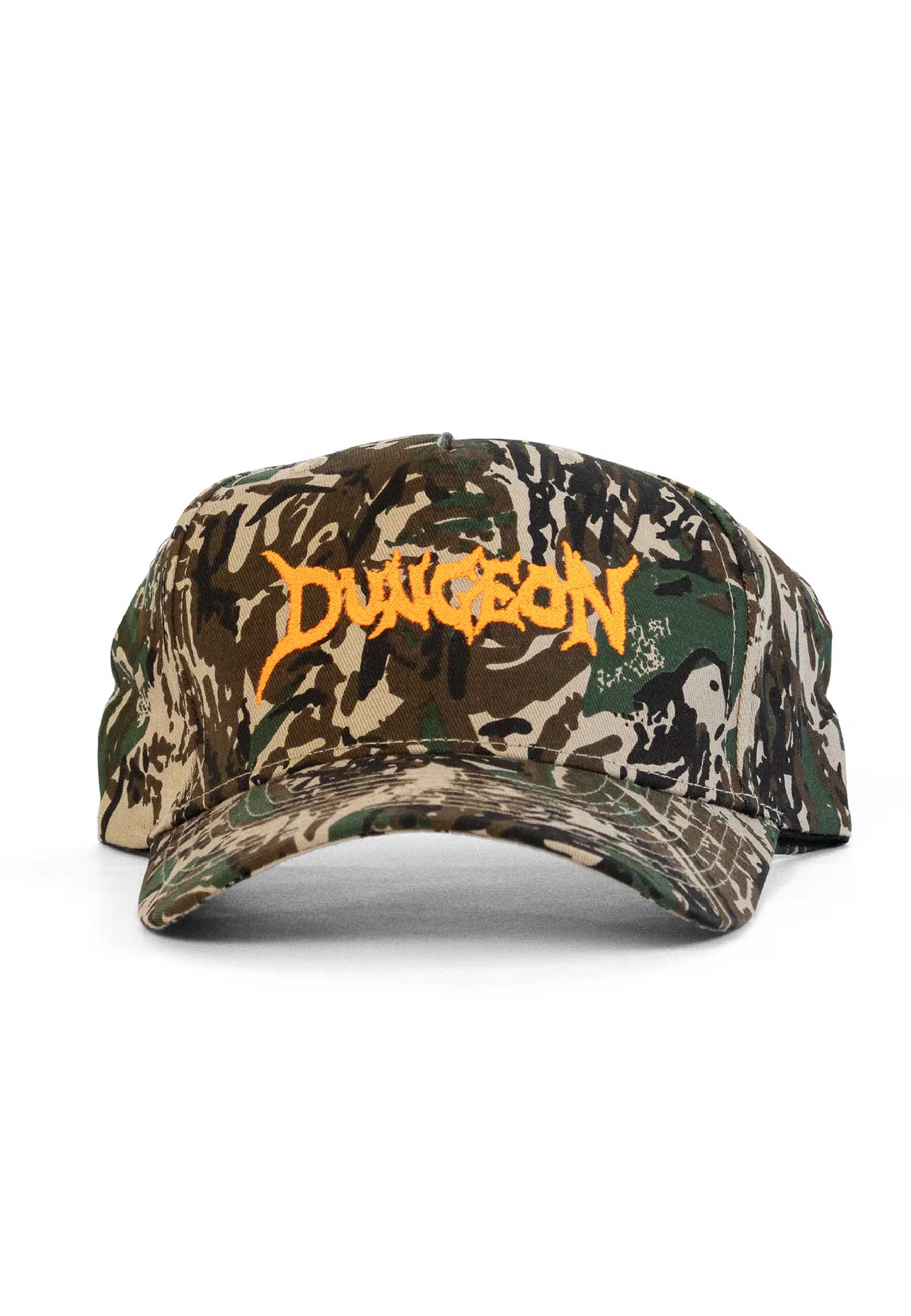 Dungeon Gateway 'Scrawl Logo' 5 Panel Cap (Forest Camo)