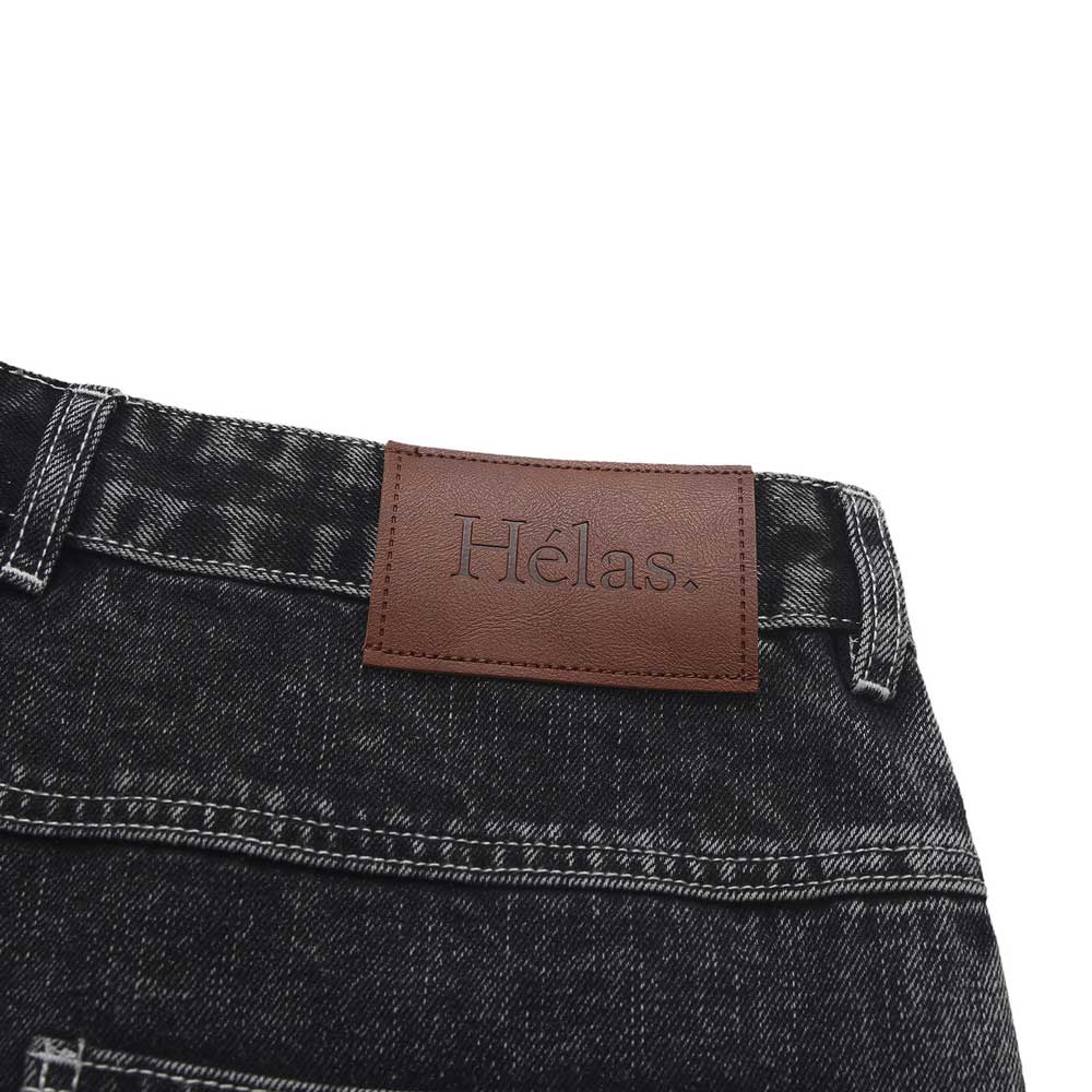 Helas 'Dieu Grec' Jean Shorts (Washed Black)