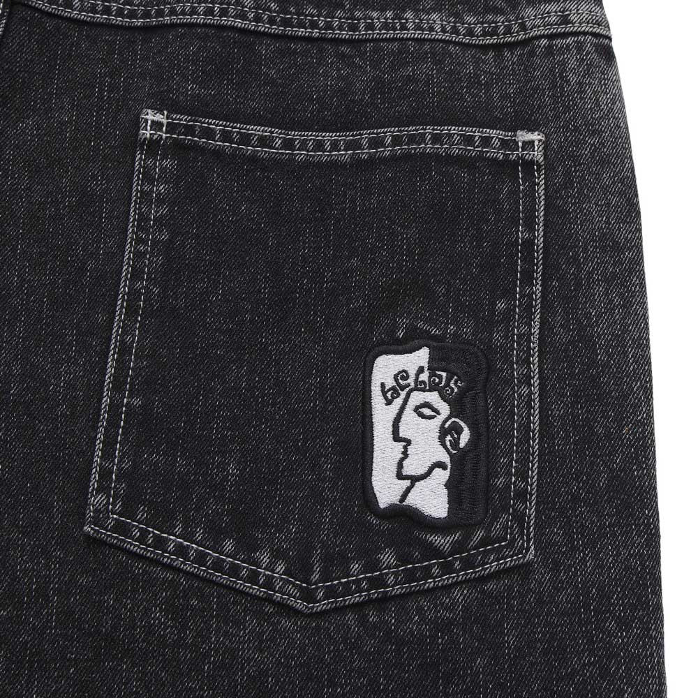 Helas 'Dieu Grec' Jean Shorts (Washed Black)
