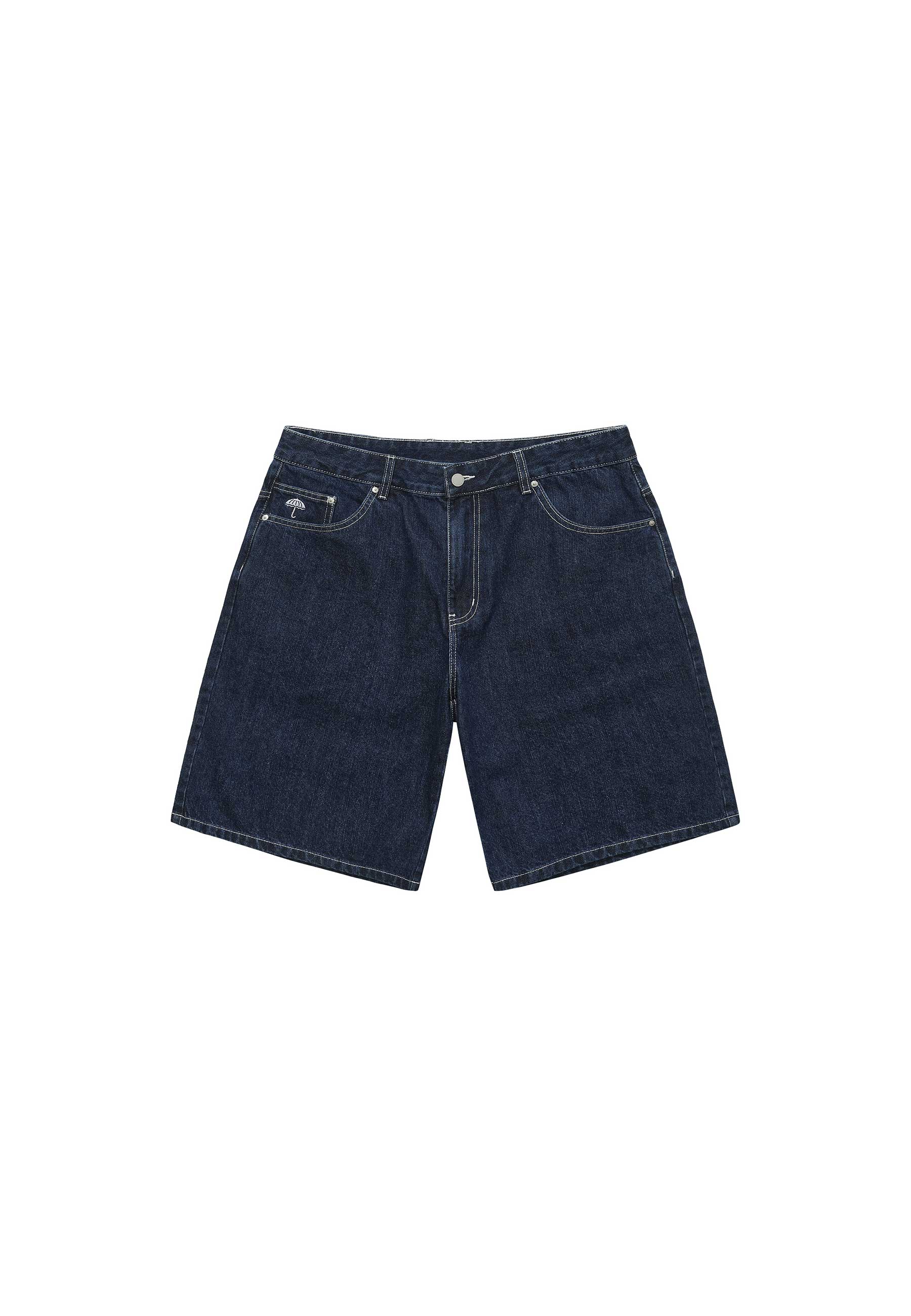 Helas 'Dieu Grec' Jean Shorts (Washed Navy)