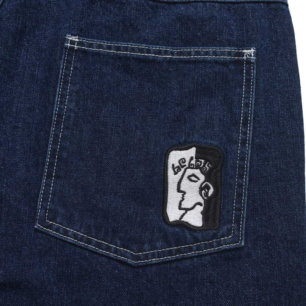 Helas 'Dieu Grec' Jean Shorts (Washed Navy)