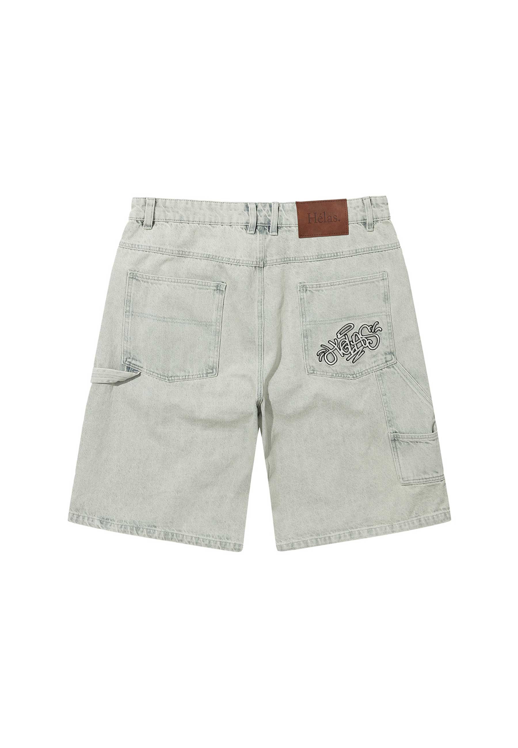 Helas Double Knee Jean Shorts (Light Blue)