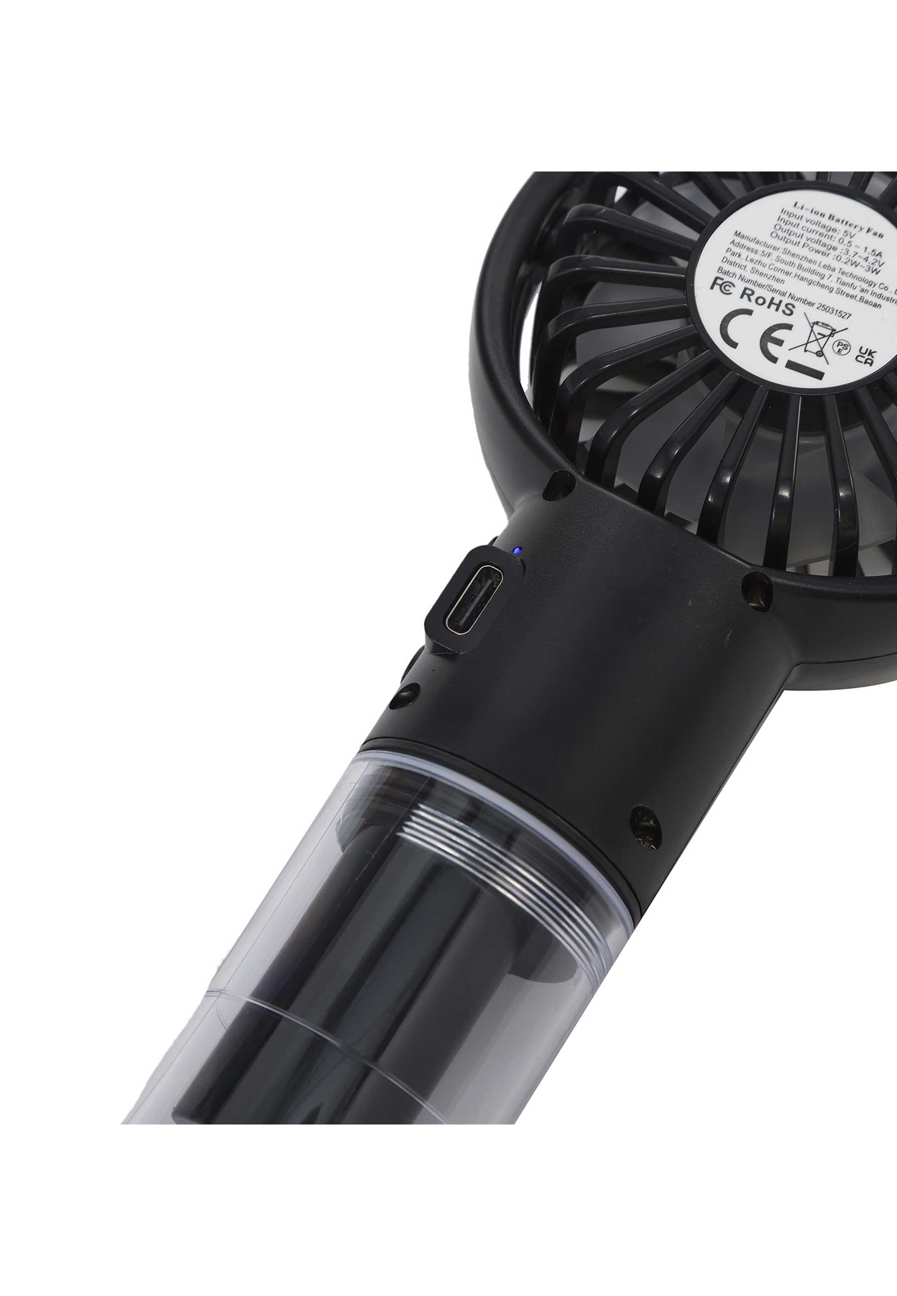 Helas 'Fan Tastik' Handheld Mist Fan (Black)