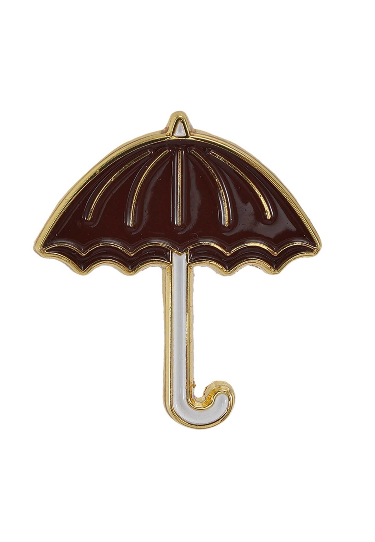 Helas 'Umbrella' Pin Badge (Brown)