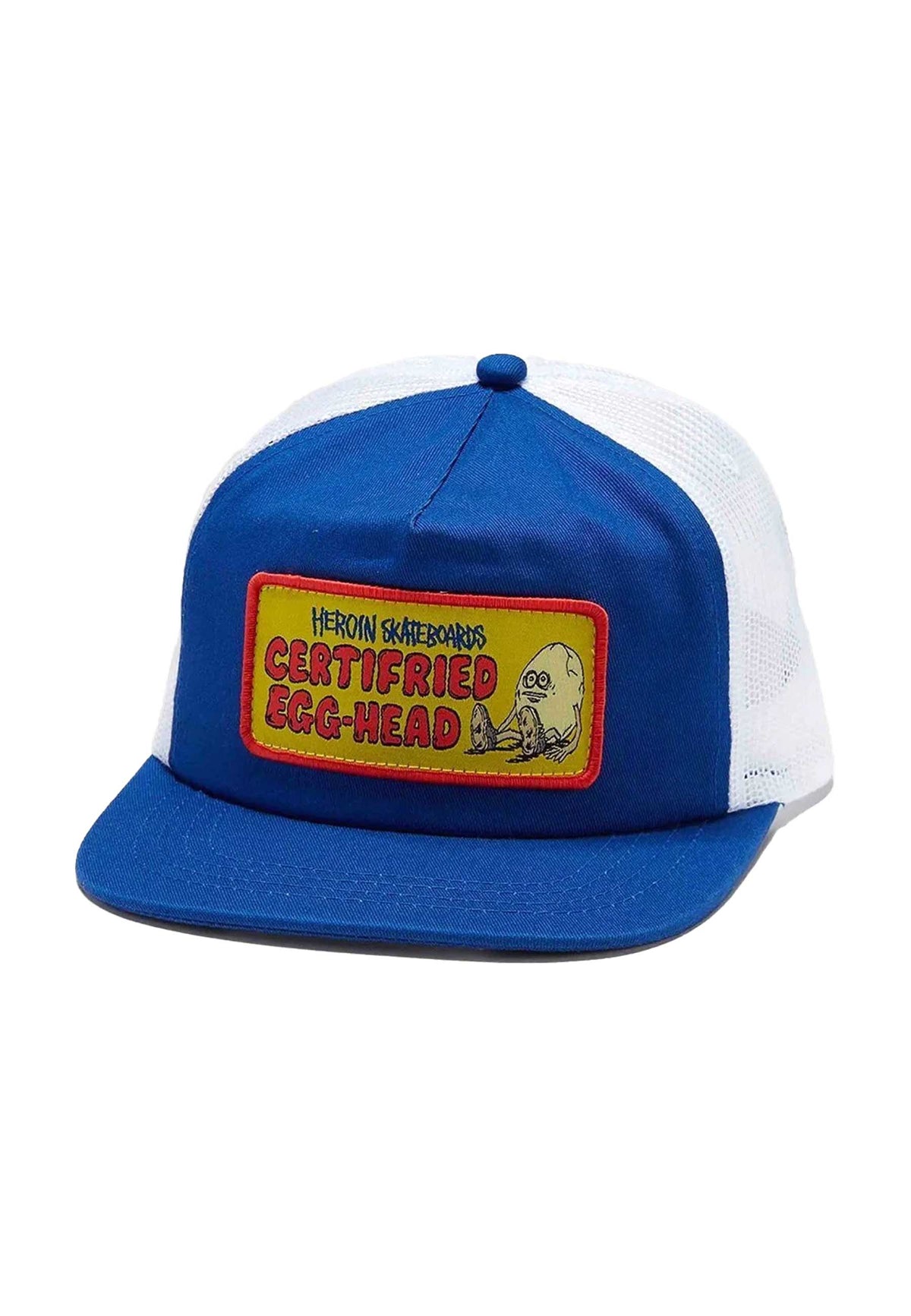 Heroin 'Certifried Egg-Head' Trucker Cap (Blue / White)