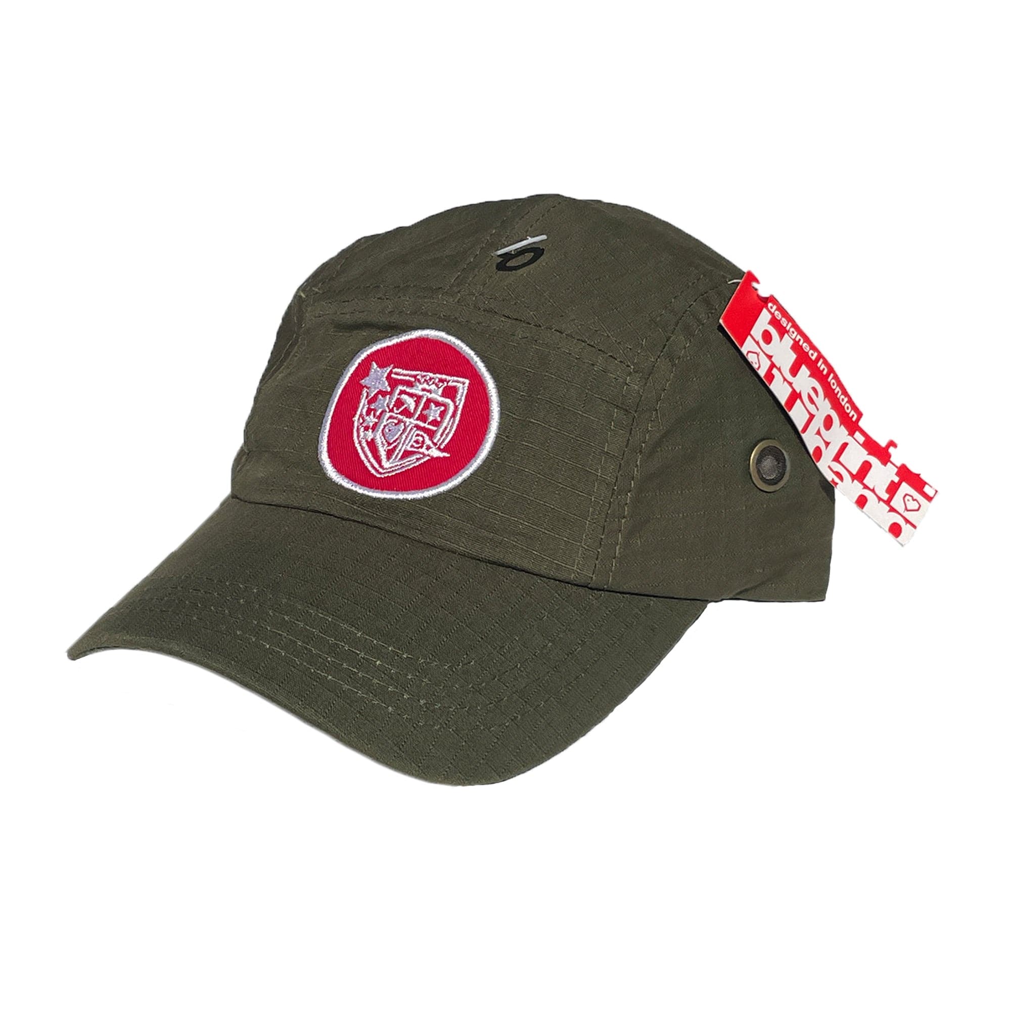 Blueprint 'Red Logo' 5-Panel Cap (Army Green) VINTAGE 00s