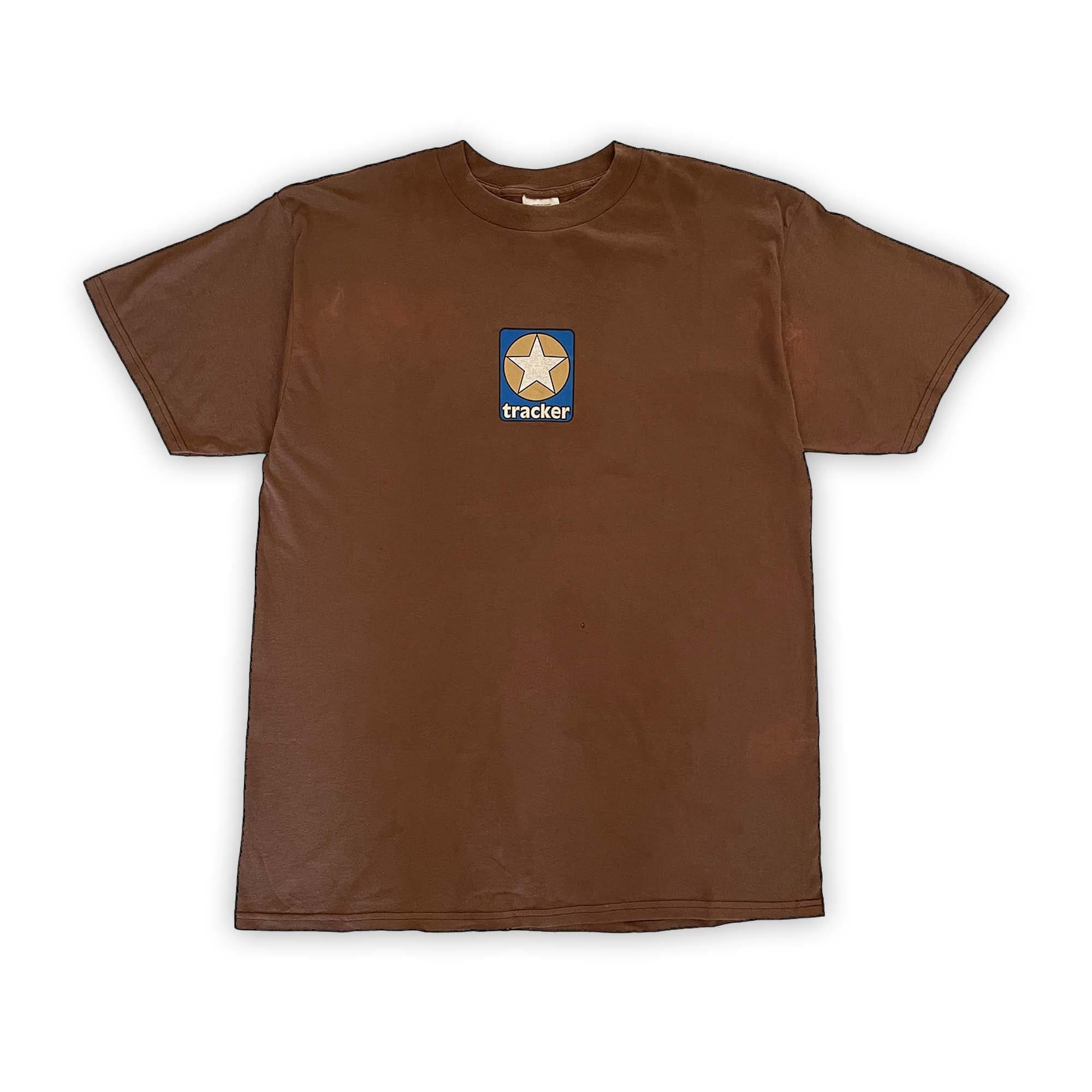 Tracker Trucks 'Star' T-Shirt (Brown) VINTAGE 90s