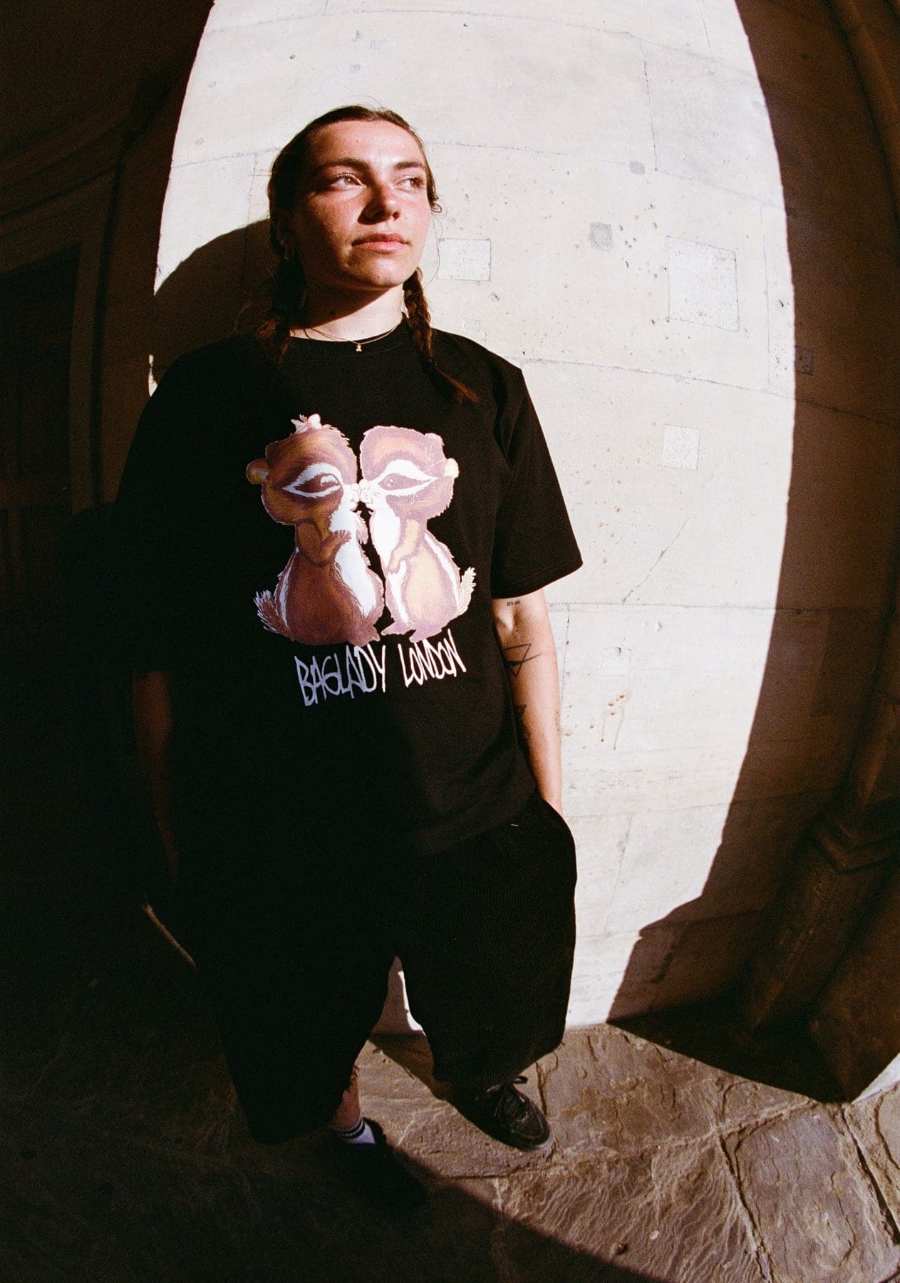 Baglady 'Chipmunk Love' T-Shirt (Black)