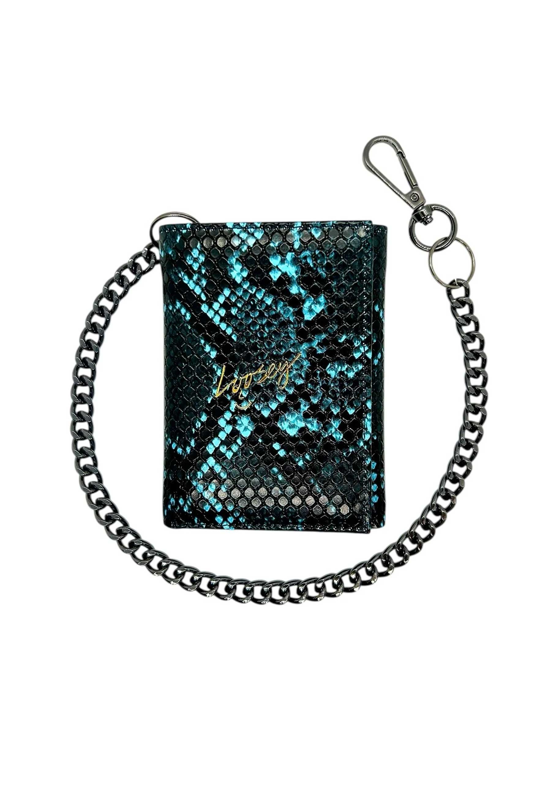 Loosey 'Snake Skin' Chain Wallet (Blue)