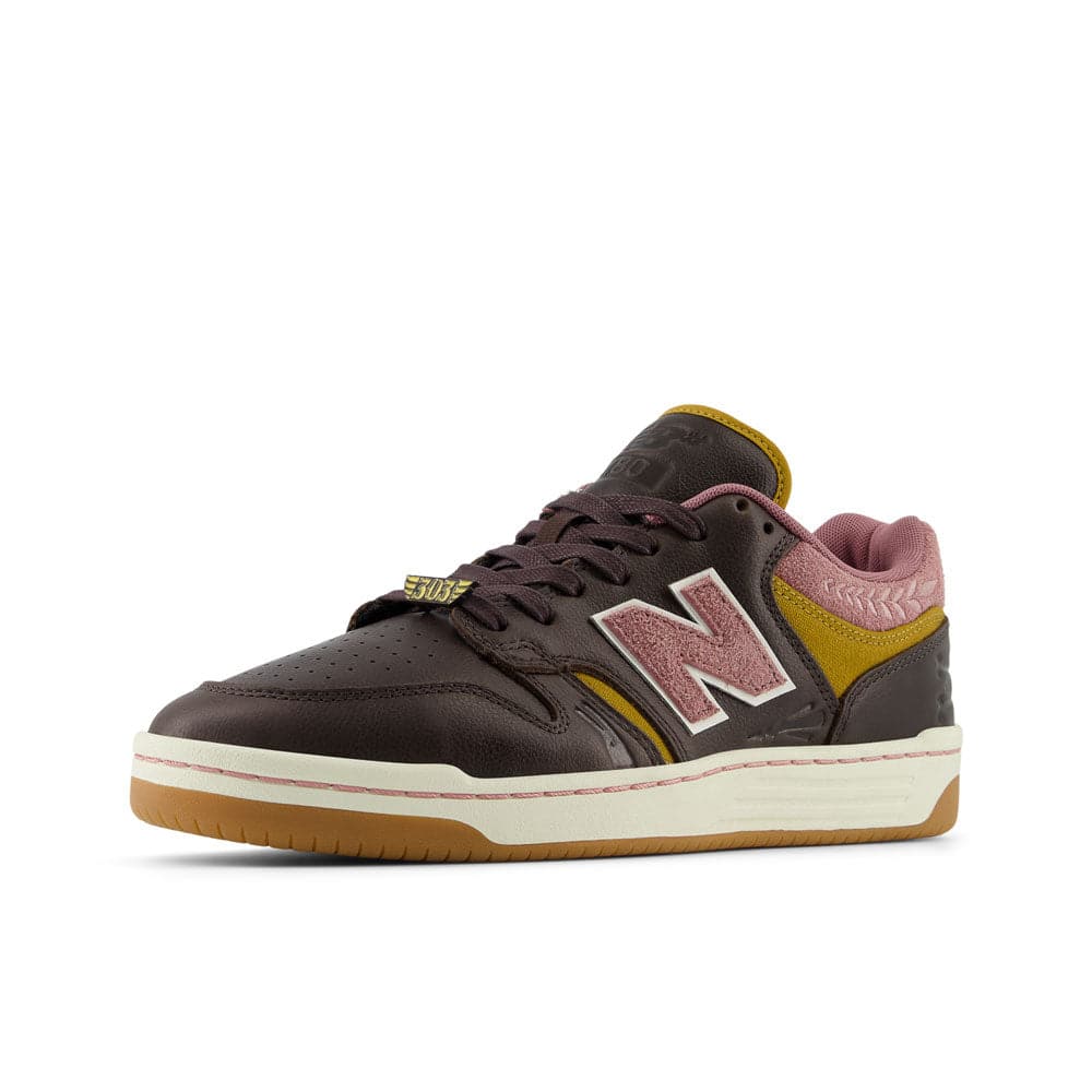 New Balance Numeric x Jeremy Fish x 303 Boards '480 FXT' Skate Shoes (Brown / Pink)