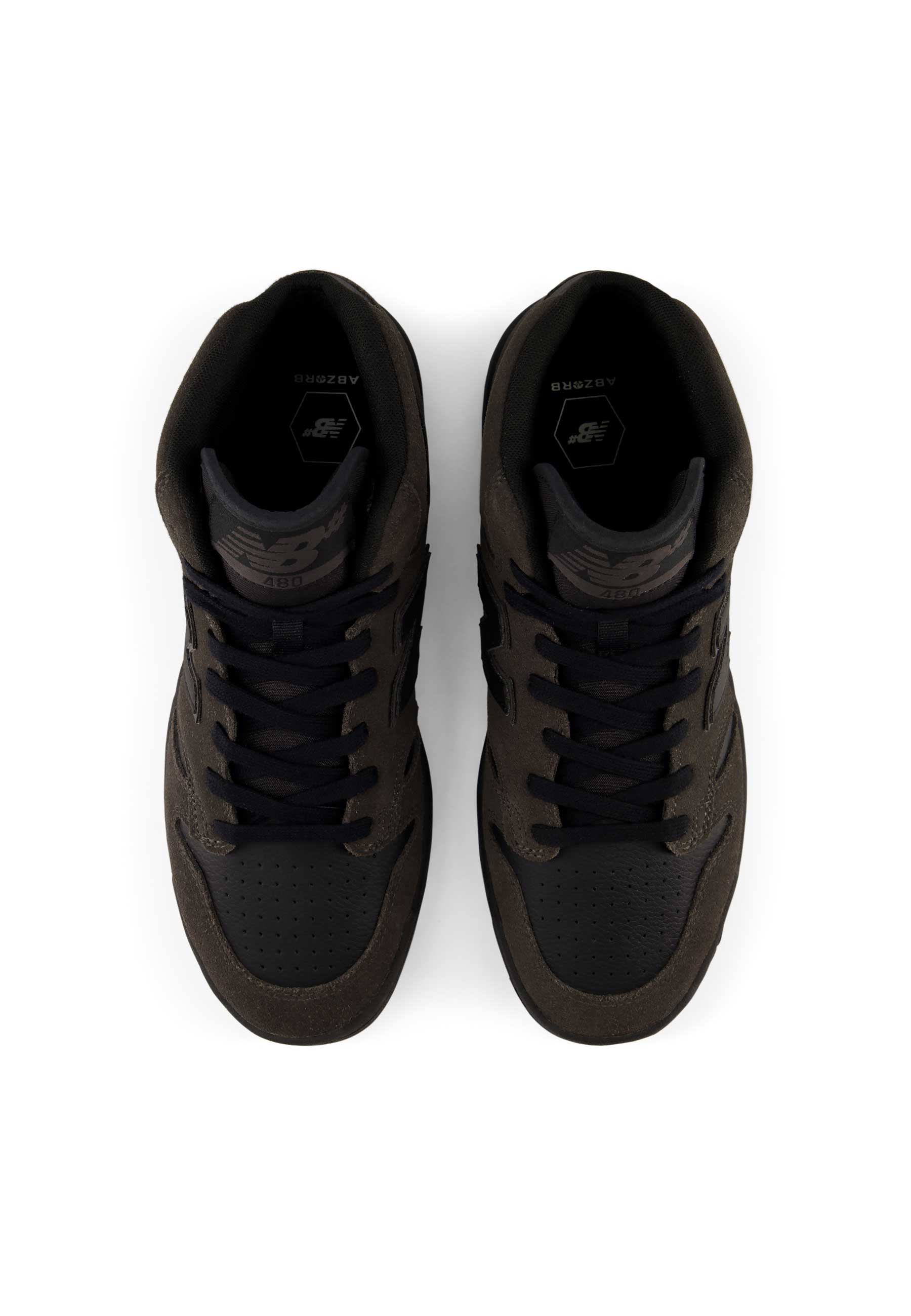 New Balance Numeric '480 High HGB' Skate Shoes (Black Cement / Black)