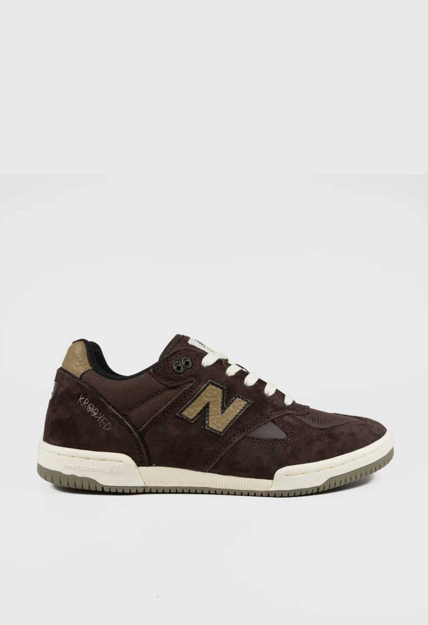 New Balance Numeric X Krooked 'Tom Knox 600' Skate Shoes (Chocolate / Olive)
