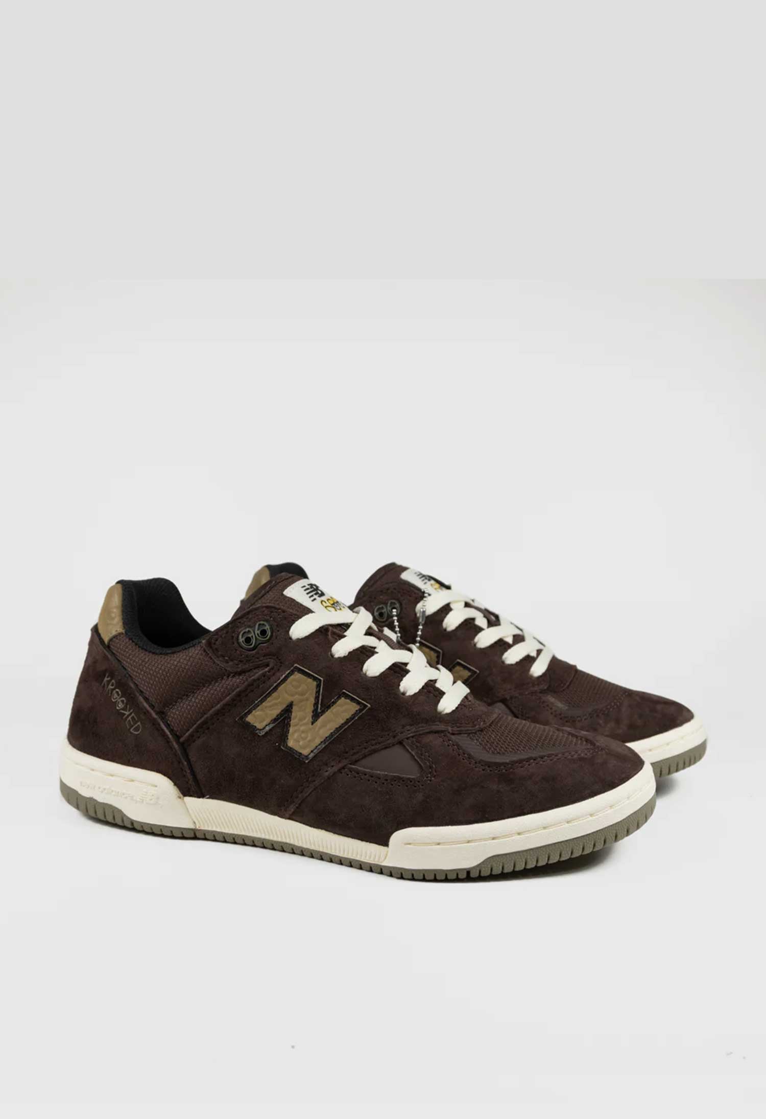 New Balance Numeric X Krooked 'Tom Knox 600' Skate Shoes (Chocolate / Olive)